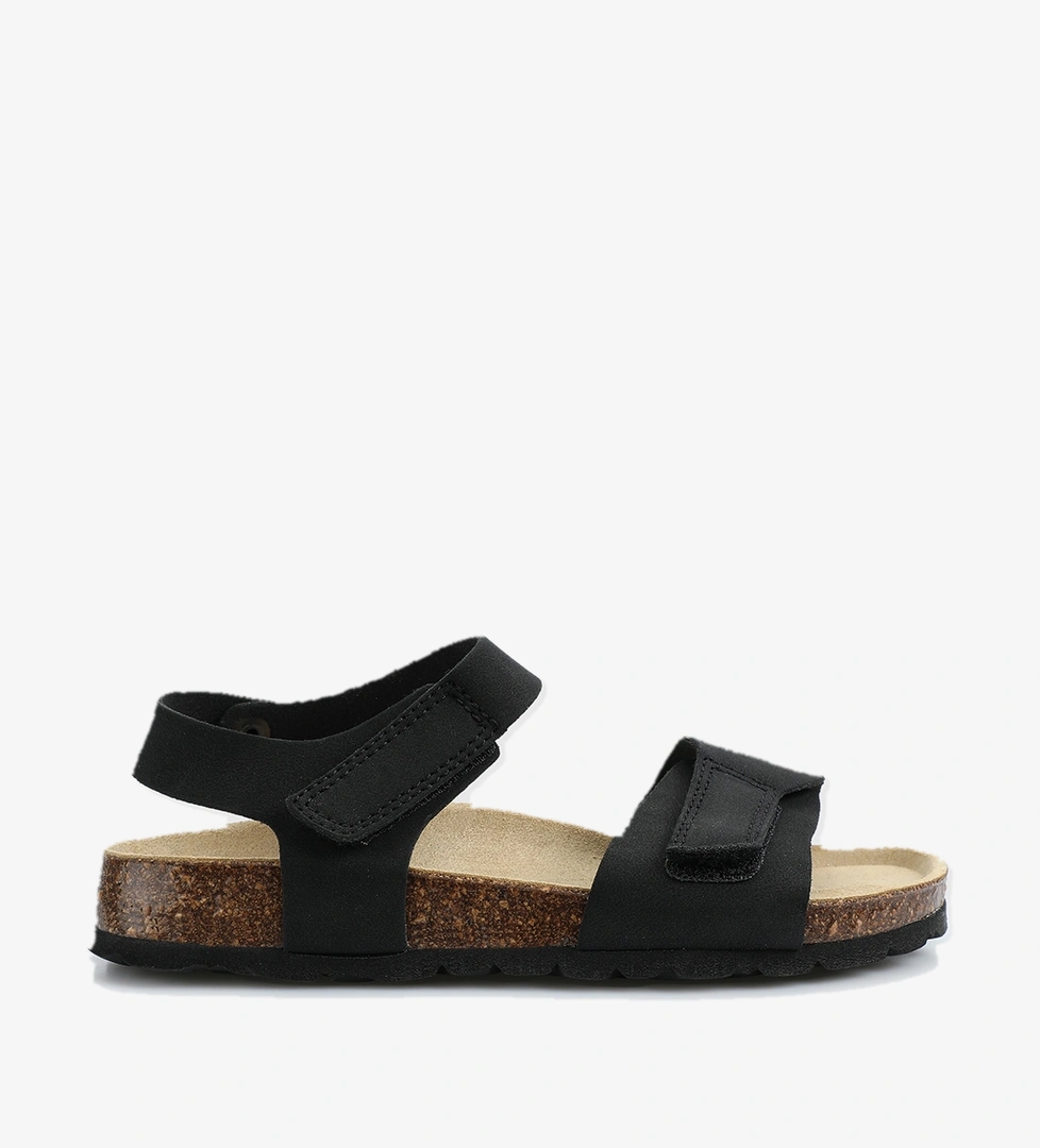 Siyah Erkek Çocuk Düz Sandalet - Görsel 1