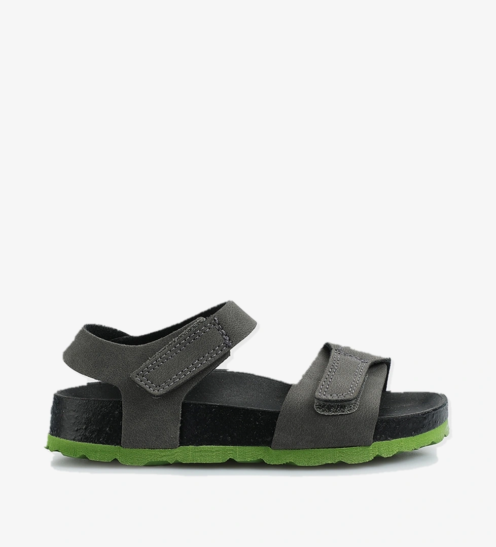 Siyah Erkek Çocuk Düz Sandalet - Görsel 1