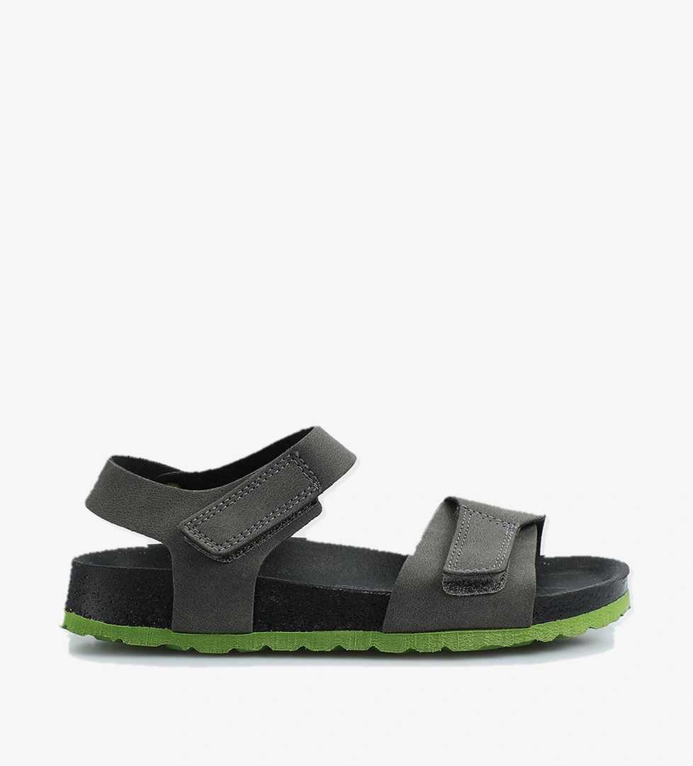 Siyah Erkek Çocuk Düz Sandalet - Görsel 1