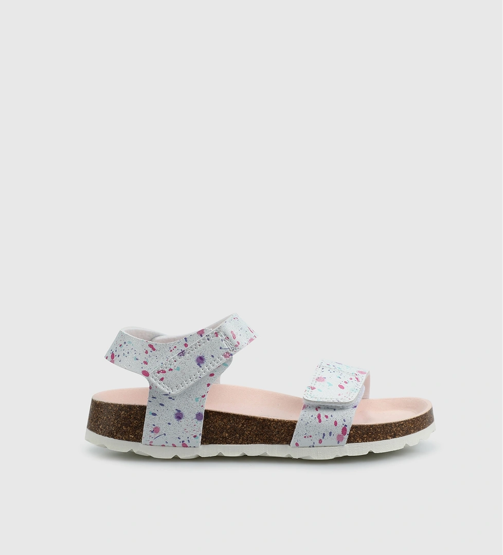 Beyaz Kız Çocuk Düz Sandalet - Görsel 1