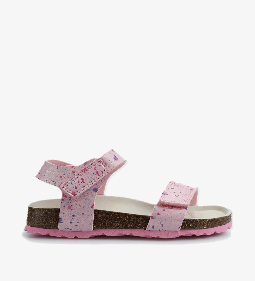 Pembe Kız Çocuk Düz Sandalet - Görsel 1