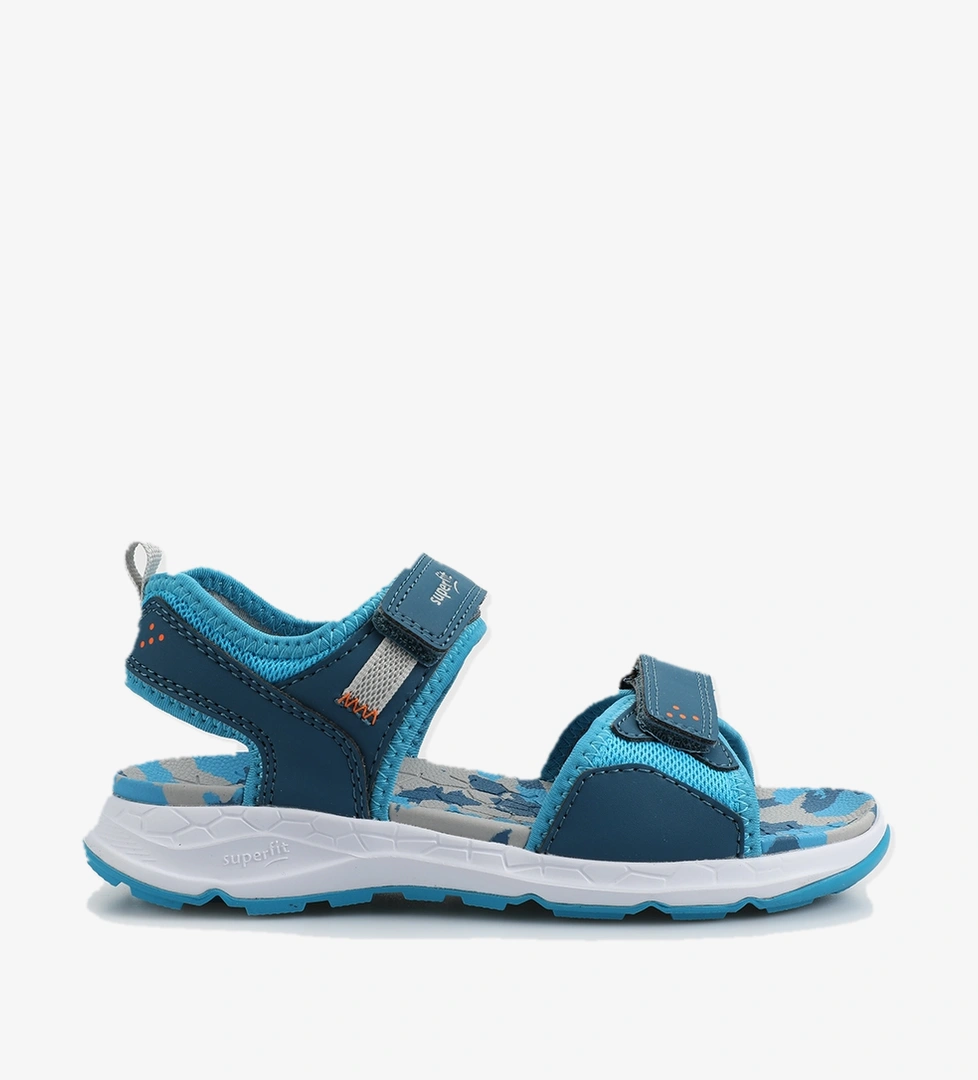 Mavi Erkek Çocuk Düz Sandalet - Görsel 1