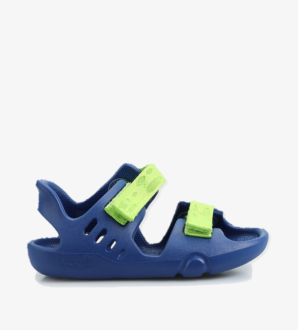 Mavi Erkek Çocuk Düz Sandalet - Görsel 1