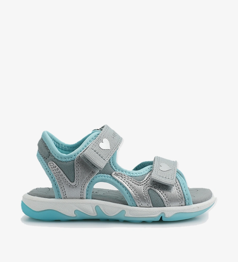 Gri Kız Çocuk Düz Sandalet - Görsel 1