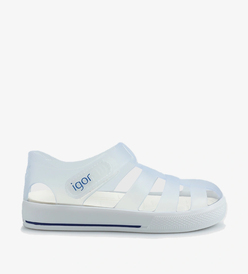 Beyaz Düz Sandalet - Görsel 1