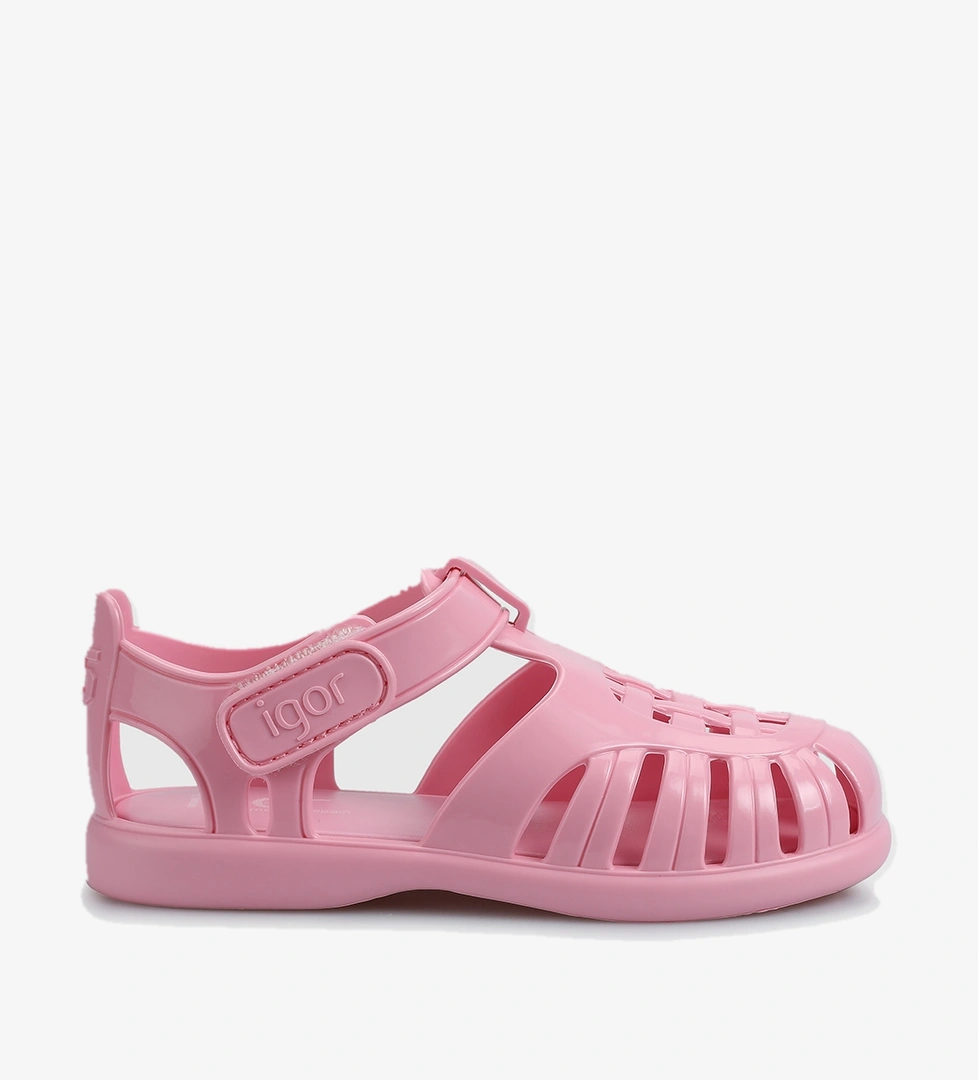 Pembe Kız Çocuk Düz Sandalet - Görsel 1