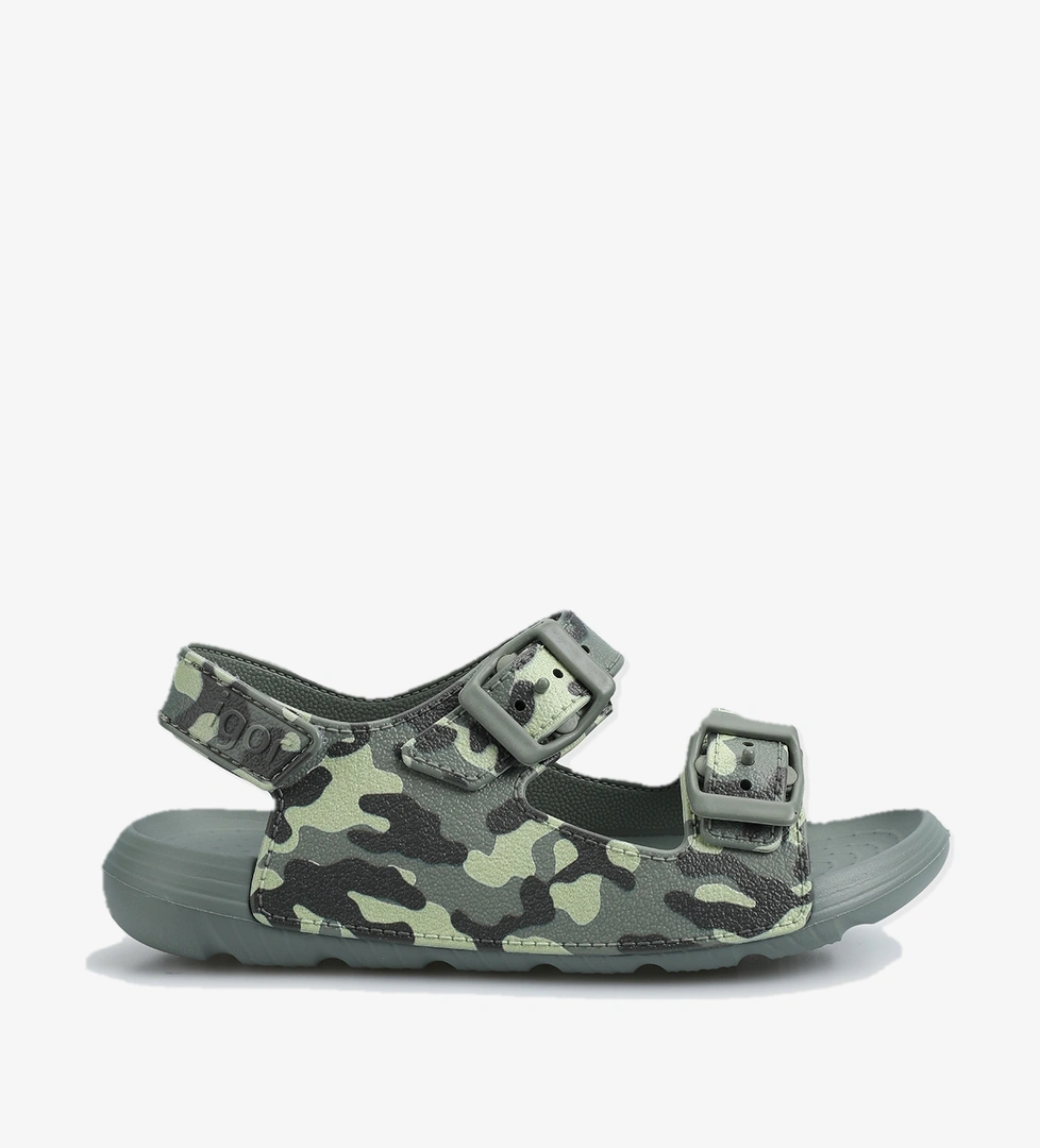 Yeşil Erkek Çocuk Düz Sandalet - Görsel 1