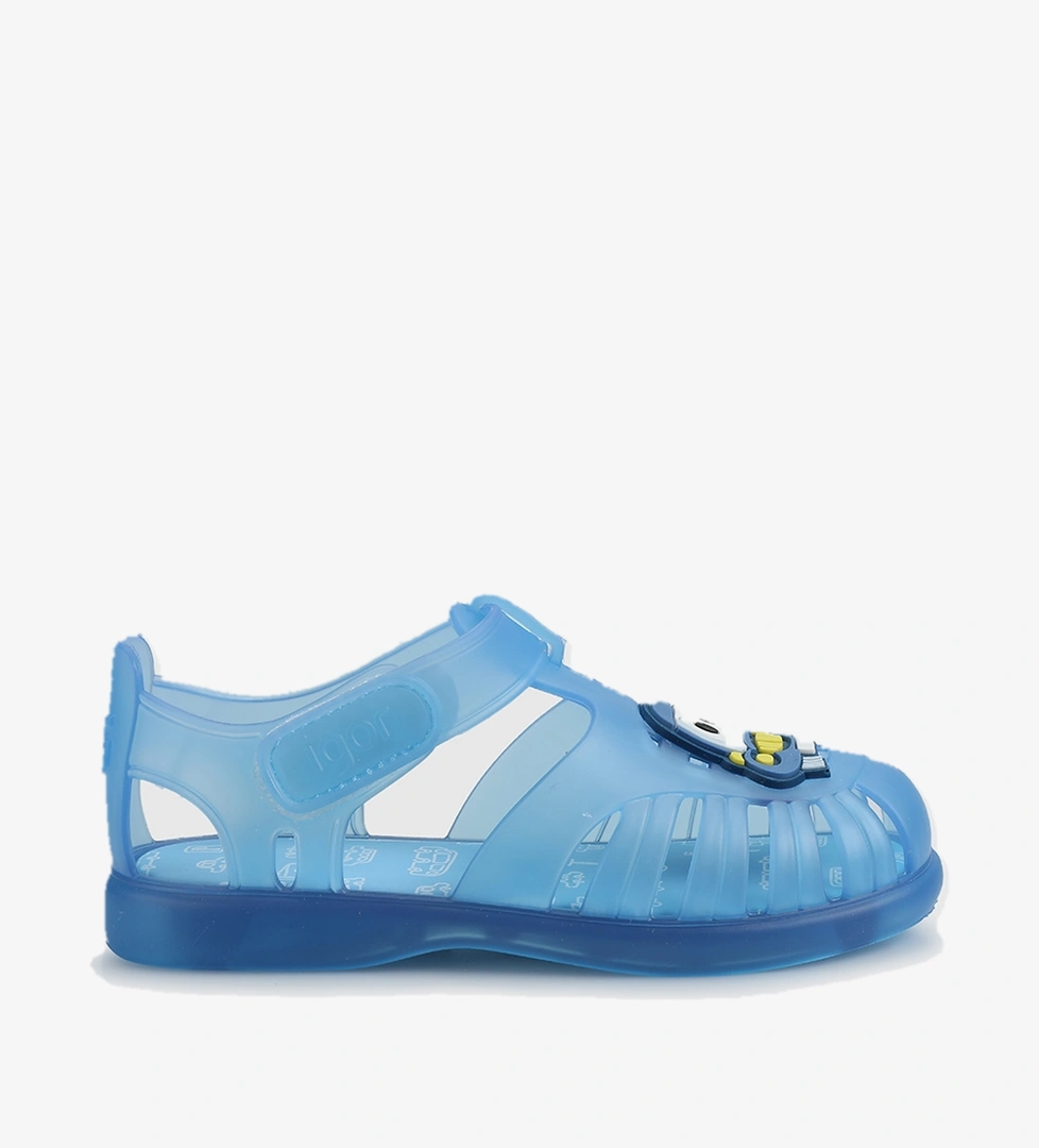 Mavi Erkek Çocuk Düz Sandalet - Görsel 1