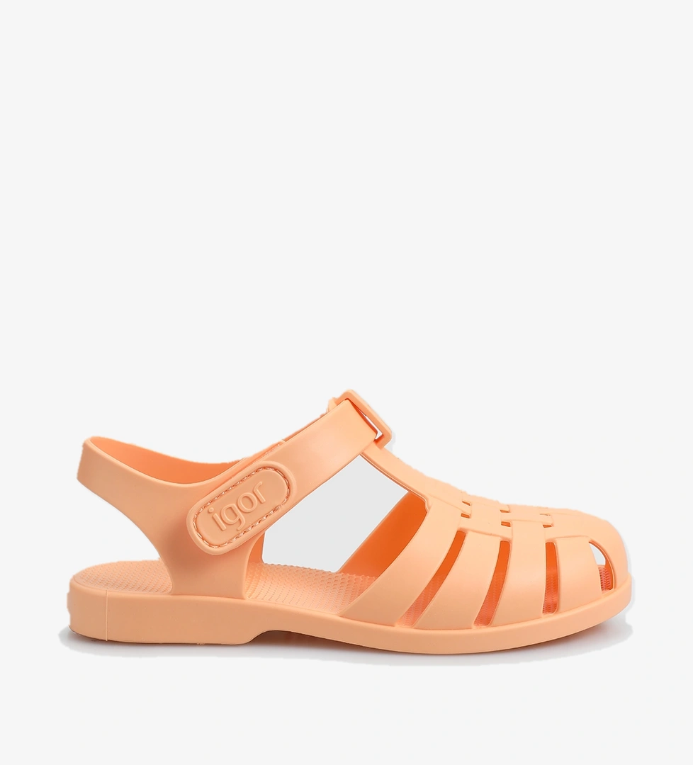 Turuncu Kız Çocuk Düz Sandalet - Görsel 1