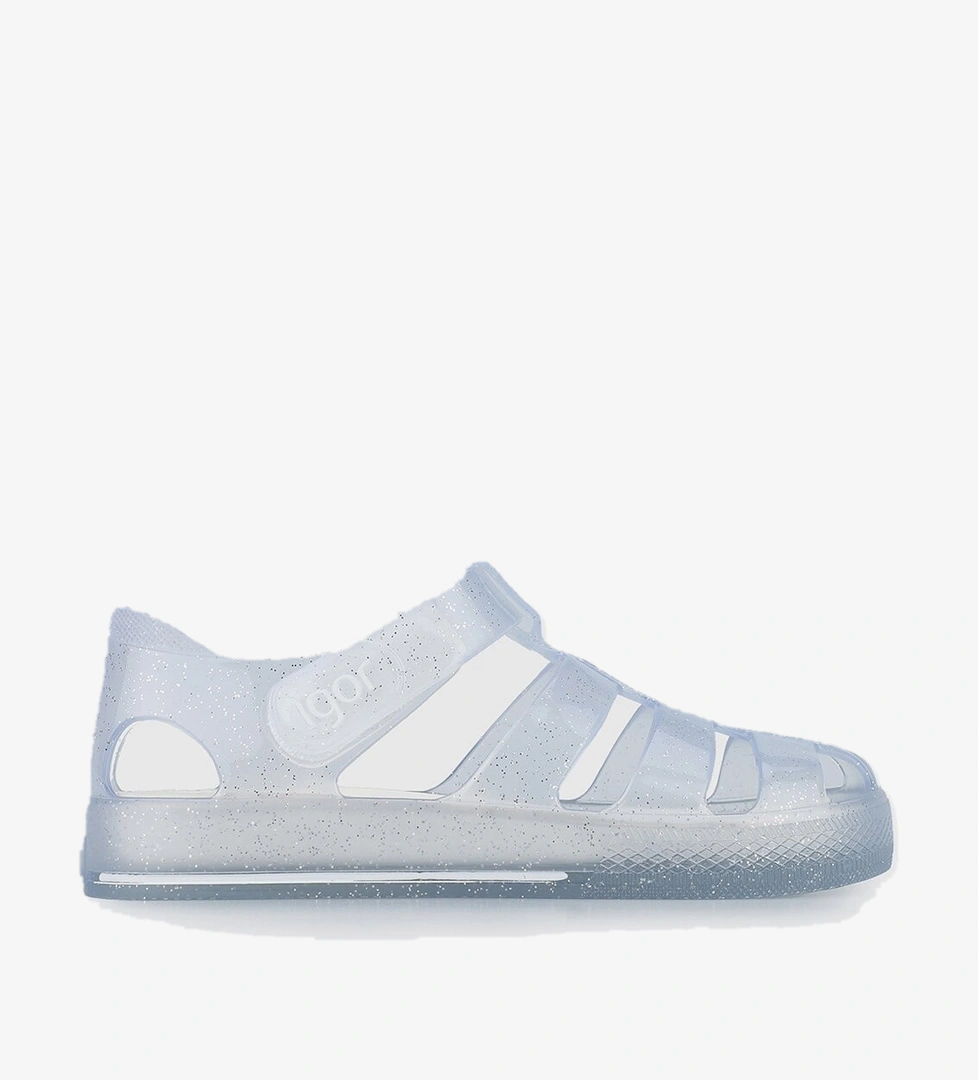 Beyaz Kız Çocuk Düz Sandalet - Görsel 1