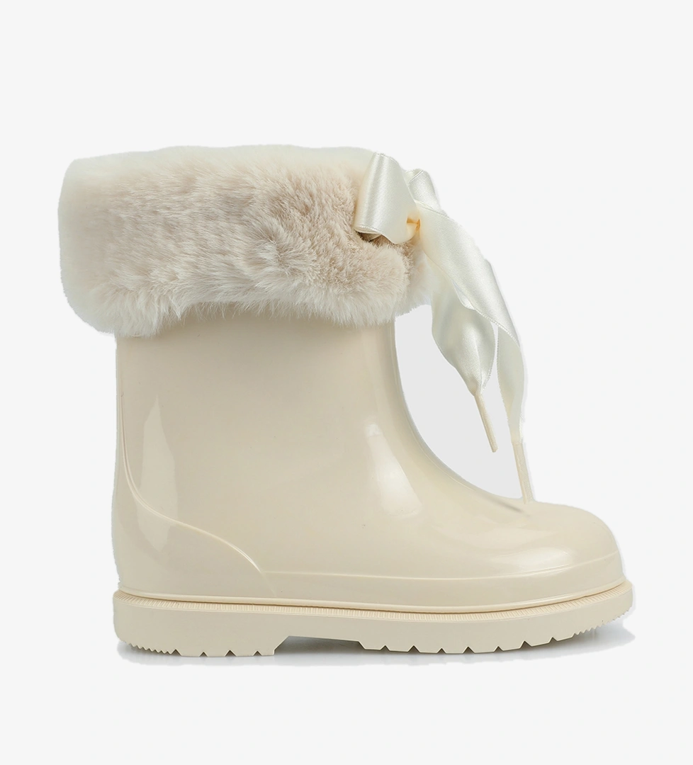 Krem Kız Çocuk Yağmur Botu - Görsel 1