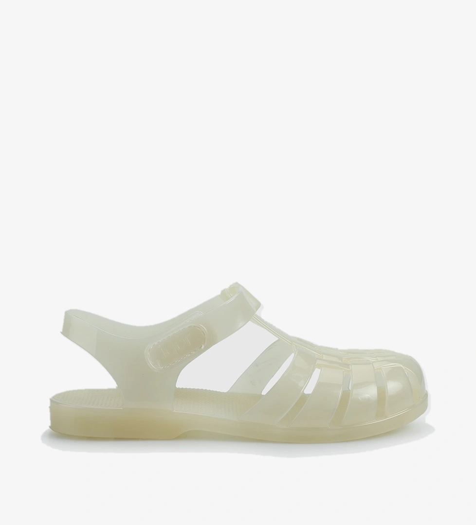 Krem Kız Çocuk Düz Sandalet - Görsel 1