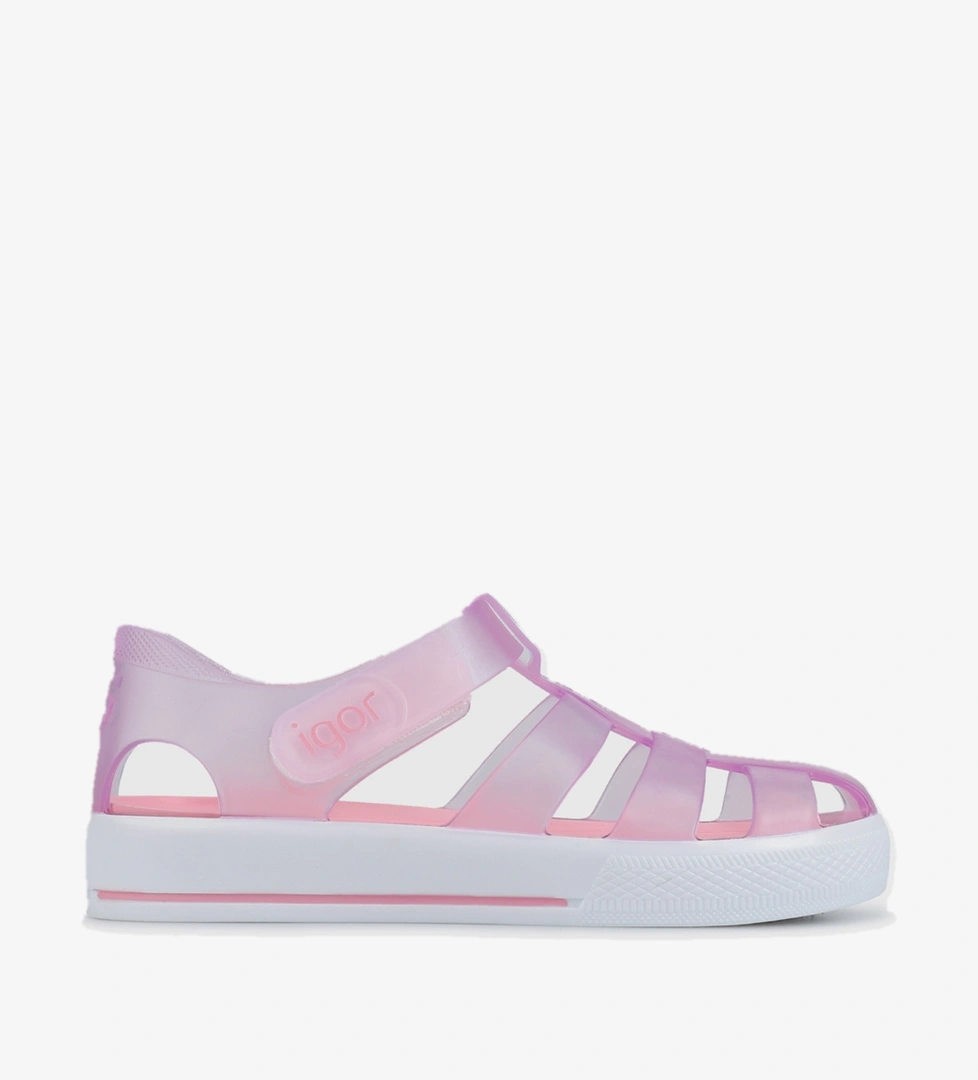 Pembe Kız Çocuk Düz Sandalet - Görsel 1