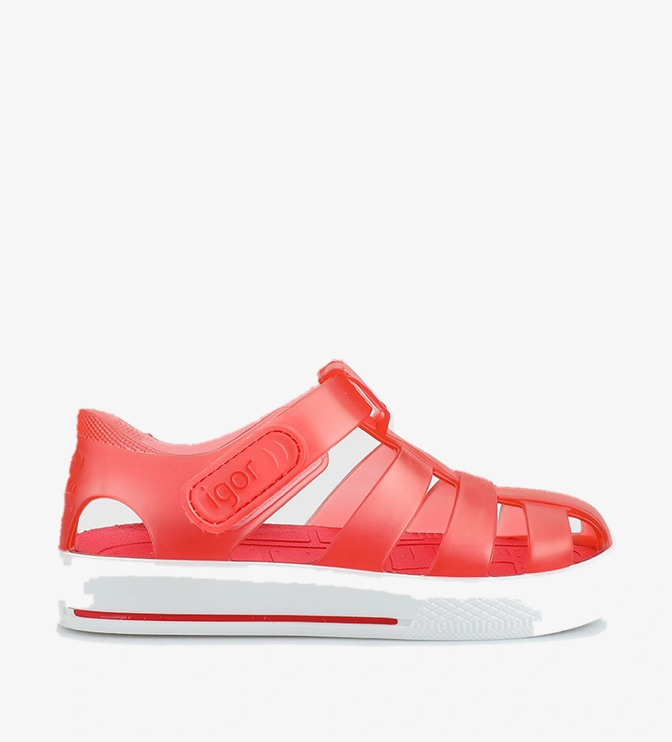 Kırmızı Düz Sandalet - Görsel 1