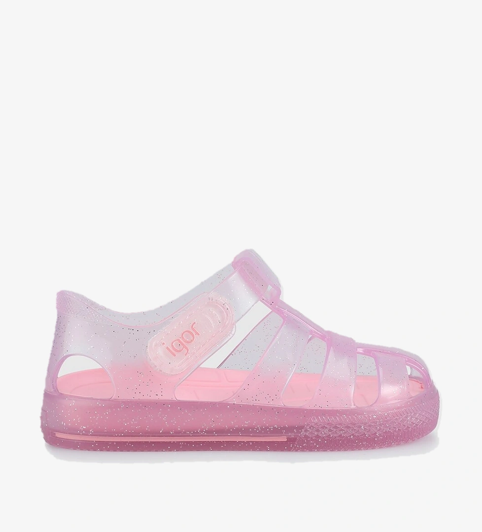 Pembe Kız Çocuk Düz Sandalet - Görsel 1