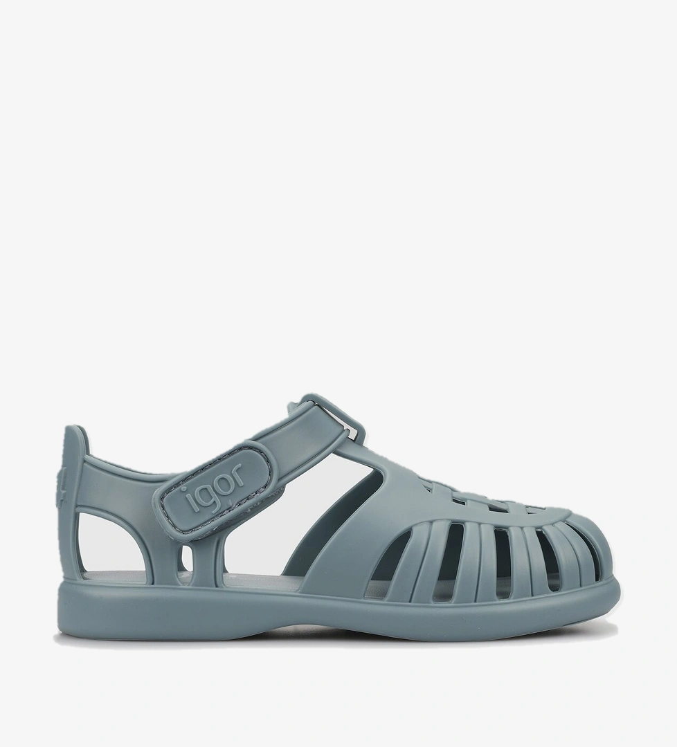 Mavi Düz Sandalet - Görsel 1