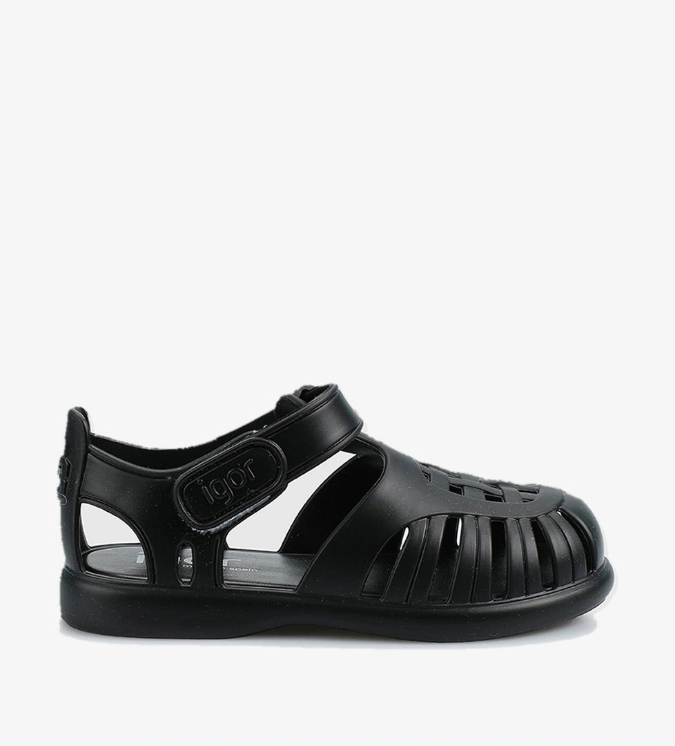 Siyah Düz Sandalet - Görsel 1