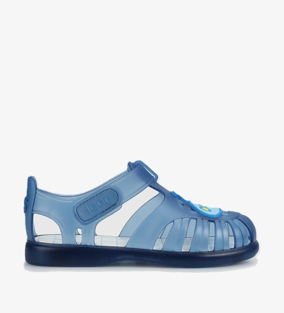 Lacivert Erkek Çocuk Düz Sandalet - Görsel 1