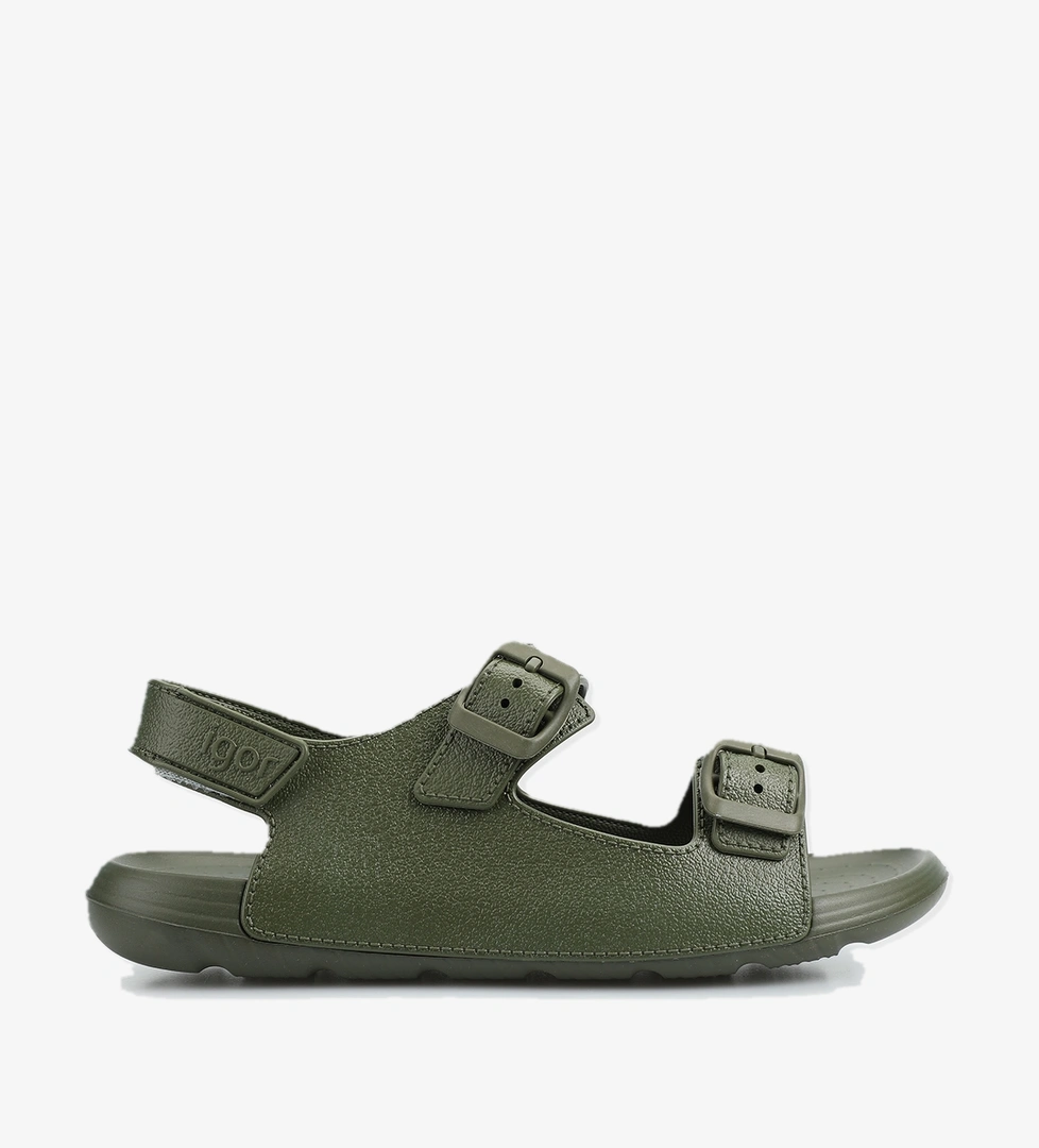 Haki Düz Sandalet - Görsel 1