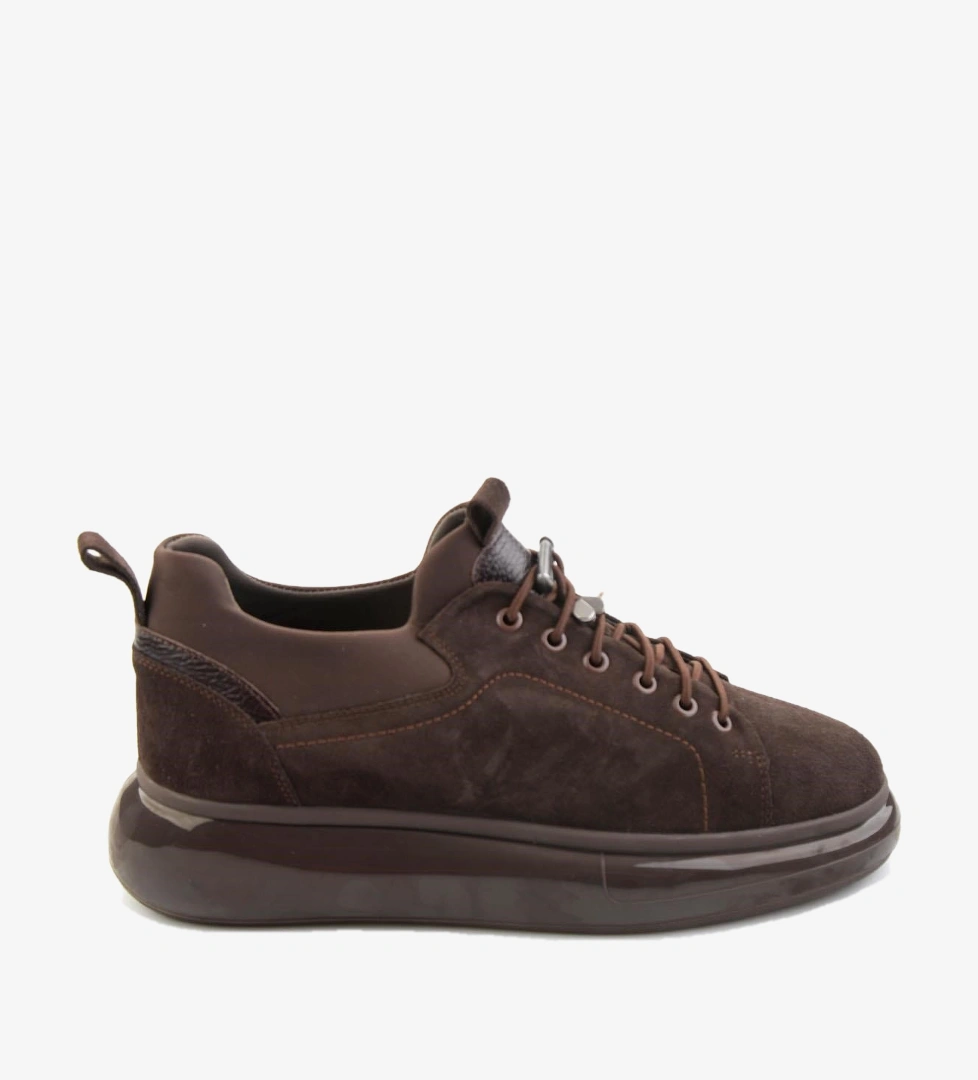 Kahve Hakiki Deri Erkek Sneaker E01401083202