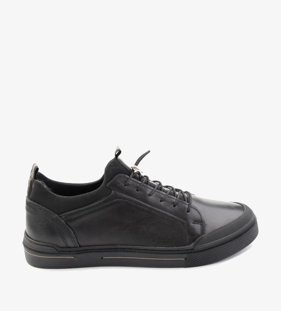 Siyah Hakiki Deri Erkek Sneaker E01585504143
