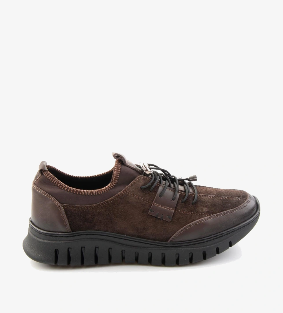 Kahve Süet Hakiki Deri Kadın Sneaker K01753000302