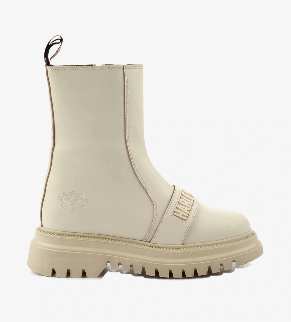 Beige Hakiki Deri Kadın Bot & Bootie HD0777054903