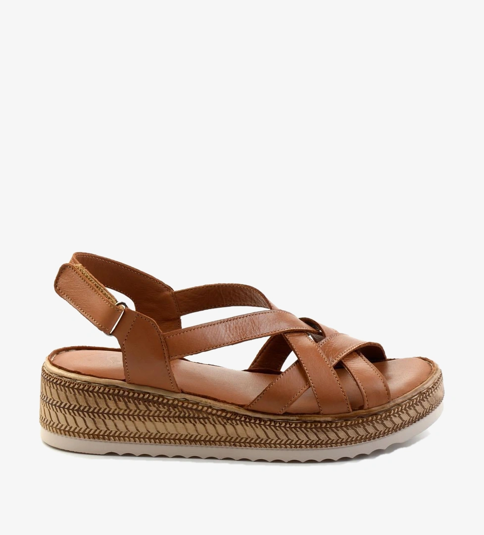 Bambi̇ Taba Çok Renkli Bambi̇ Taba Hakiki Deri Kadın Sandalet K05552000803