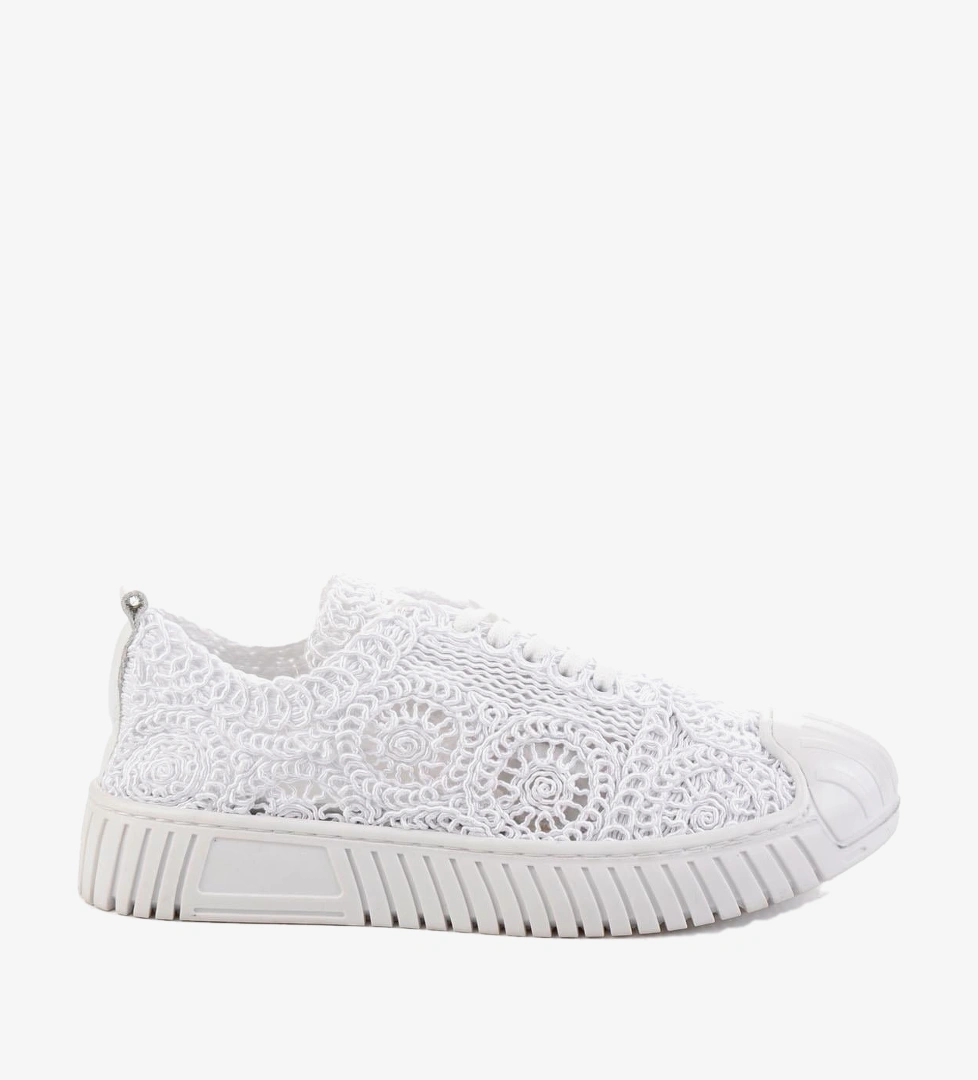 Bambi̇ Beyaz Çok Renkli Bambi̇ Hakiki Deri Kadın Sneaker K01331175016