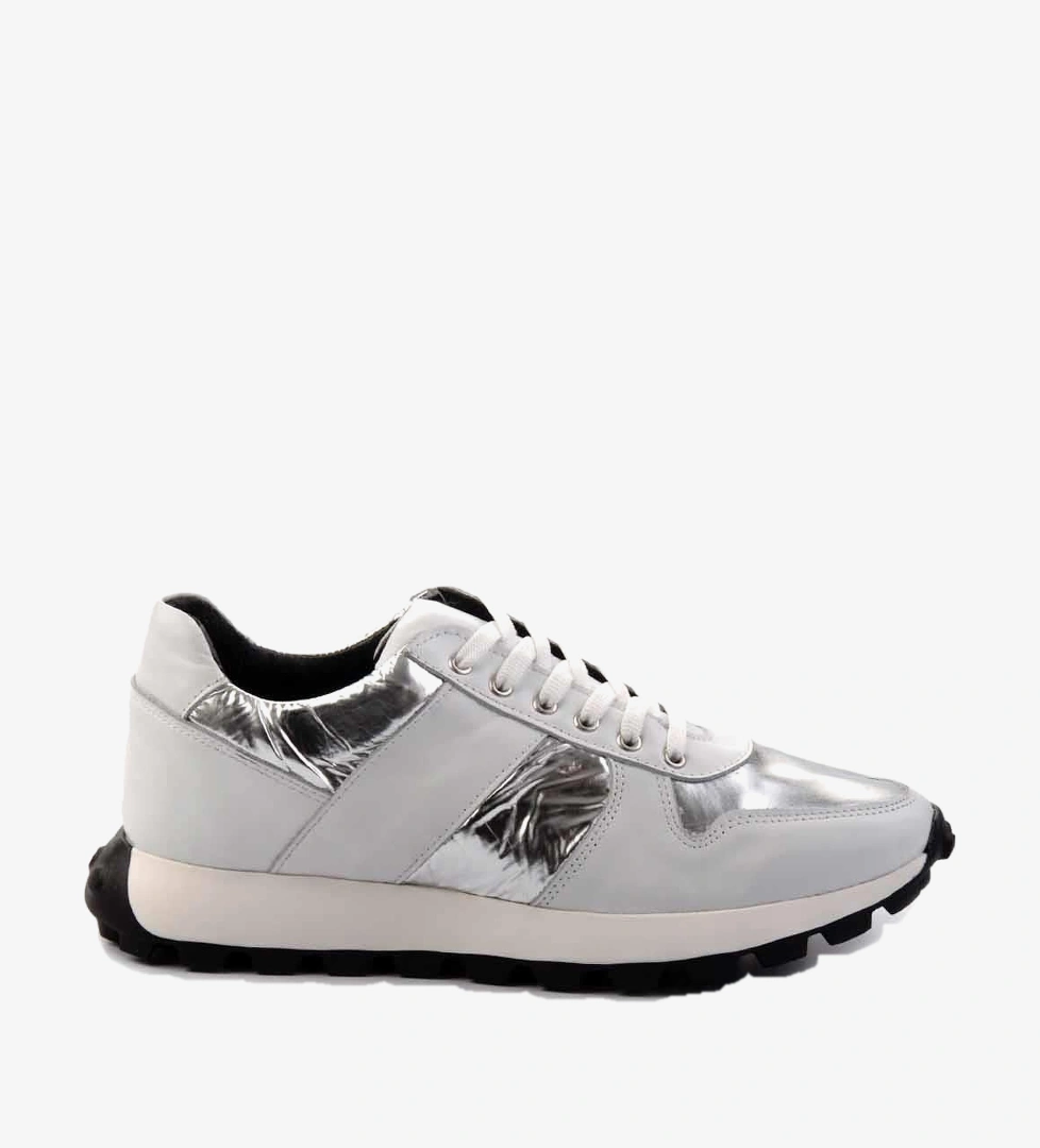 Beyaz Beyaz Hakiki Deri Erkek Sneaker E01401086603