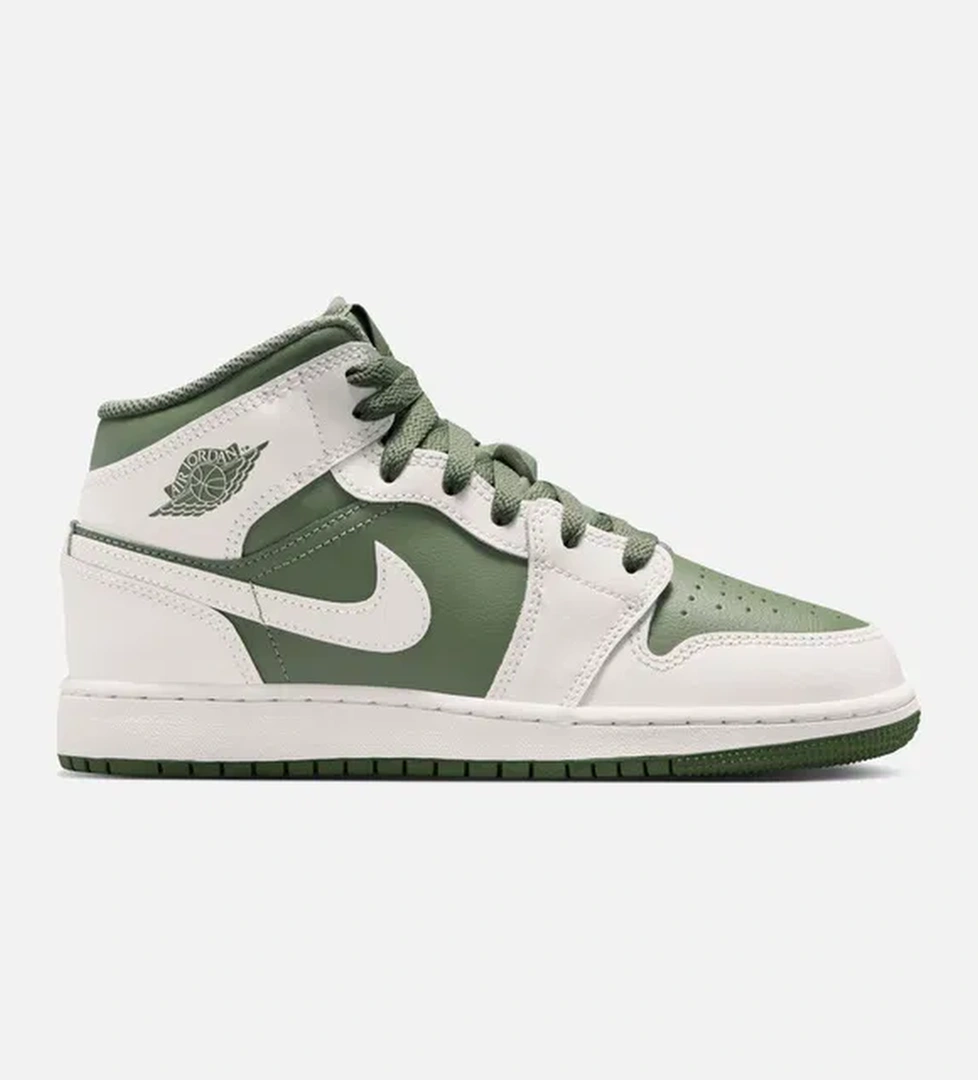 Nike Nike Gri Air Jordan 1 Mid SS25 (GS) Spor Ayakkabı Çocuk Ayakkabıları | Barçın Gri - 1. görsel