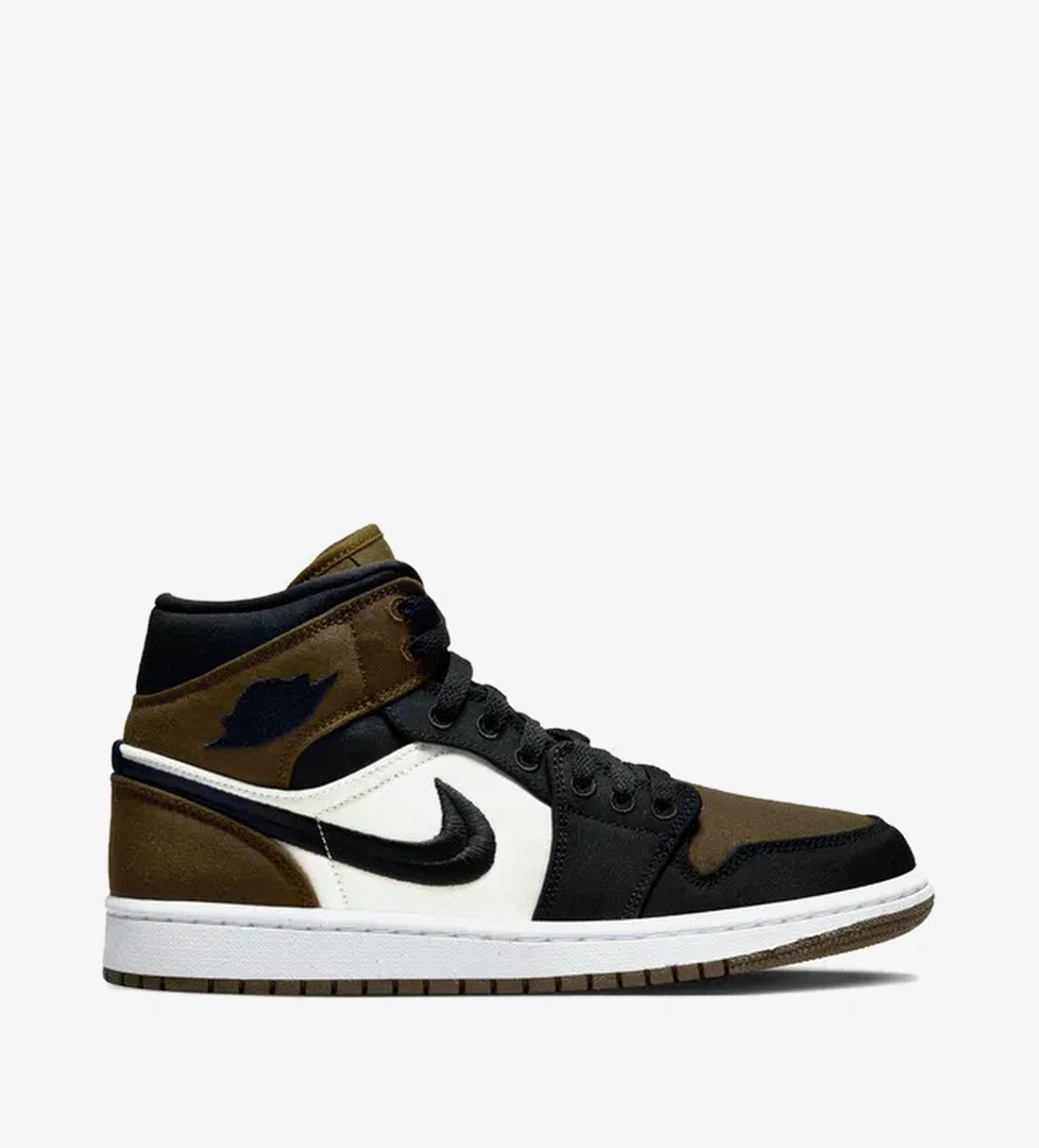 Nike Air Jordan 1 Mid SE ''Custom Swoosh Logo'' Kadın Spor Ayakkabı - Görsel 1