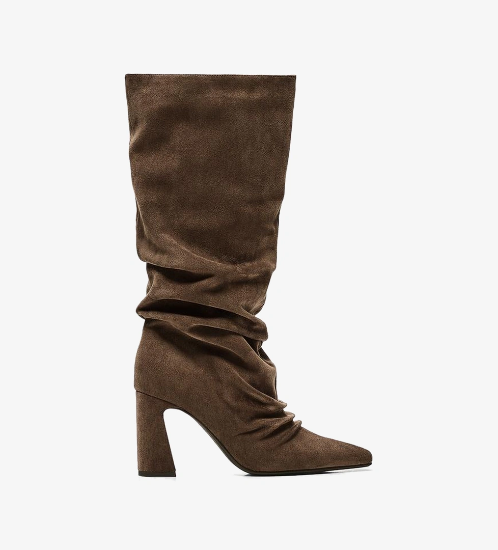 Topuklu Slouchy Çizme