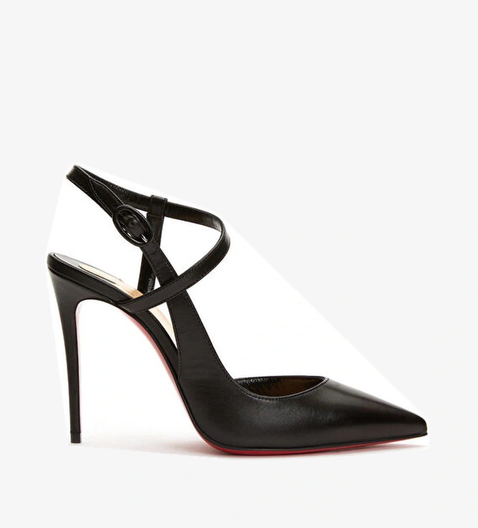 Christian Louboutin Siyah Deri Topuklu Ayakkabı model görseli
