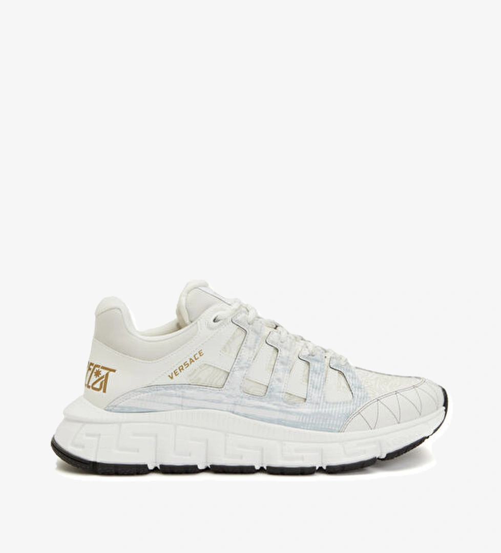 Versace Beyaz Barok Desenli Erkek Deri Sneaker model görseli