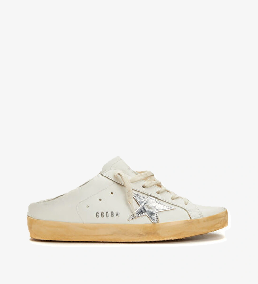 Beyaz Silver Kadın Deri Sneaker - Görsel 1