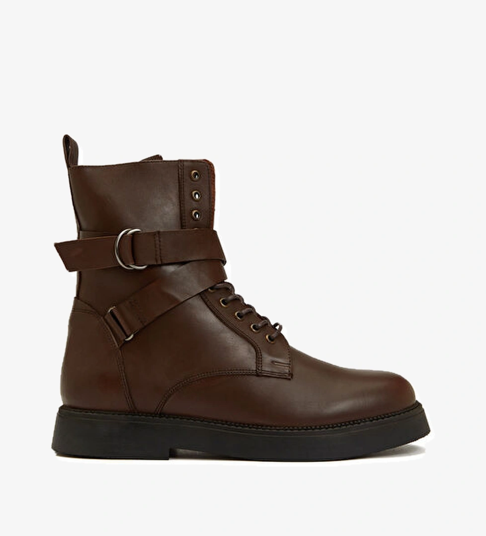 Divarese Kahverengi Kadın Deri Bot model görseli