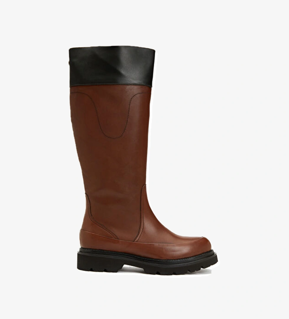 George Hogg George Hogg Taba Siyah Kadın Deri Çizme Bot | Beymen Taba - 1. görsel