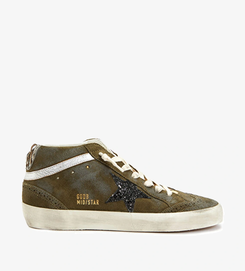 Golden Goose Super Star Koyu Yeşil Kadın Deri Sneaker model görseli