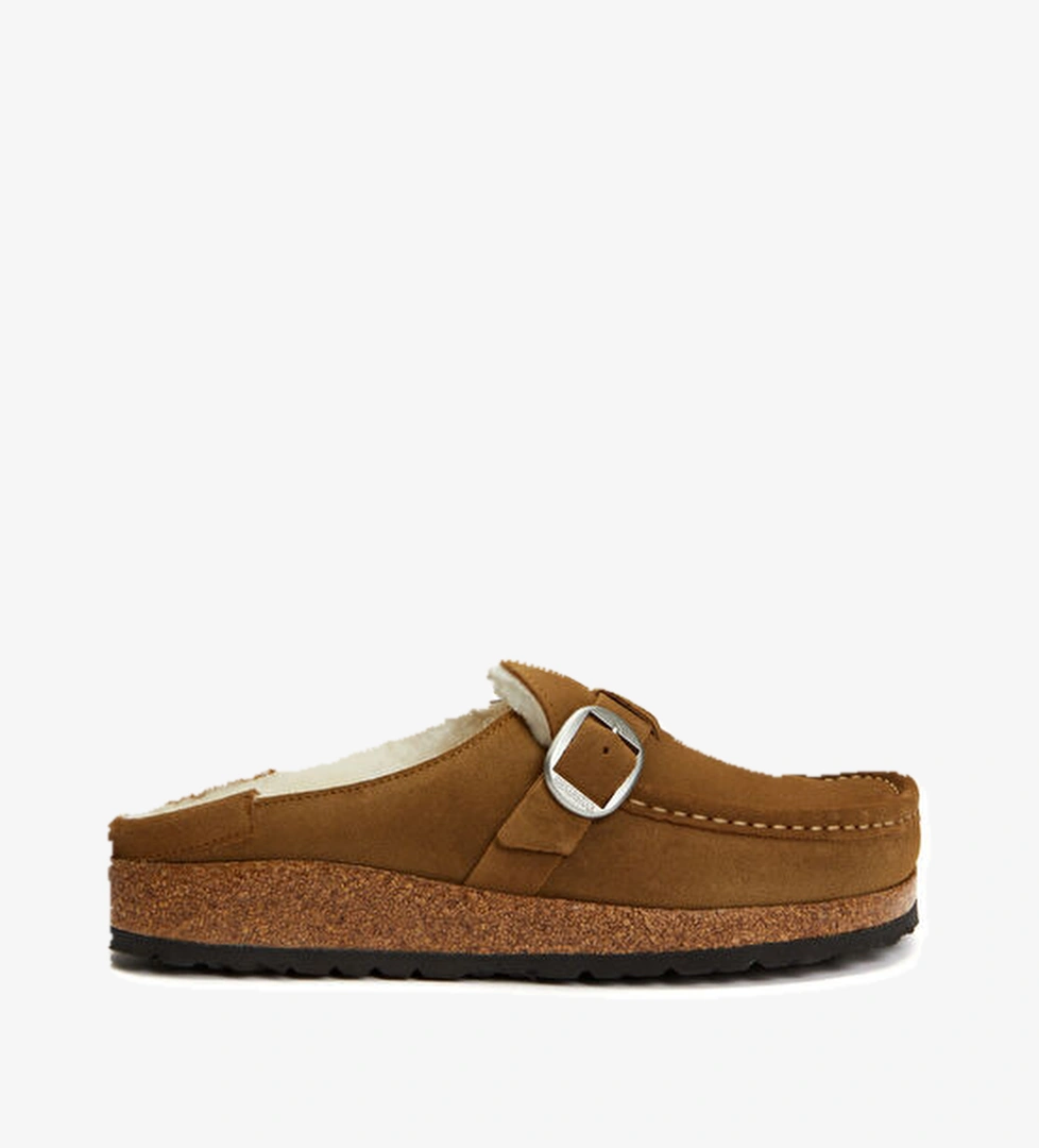Birkenstock Buckley Shearling Taba Kadın Süet Terlik model görseli