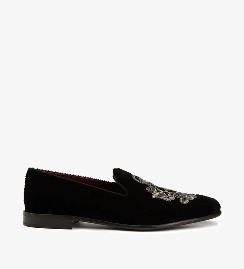 Dolce&gabbana Siyah İşlemeli Erkek Loafer model görseli