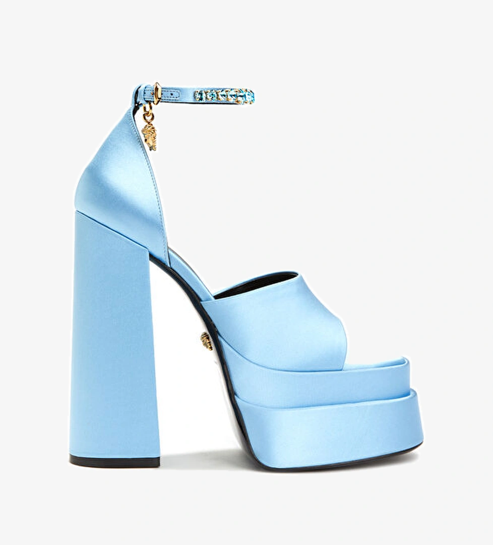 Versace Mavi Taş Detaylı Kadın Sandalet model görseli