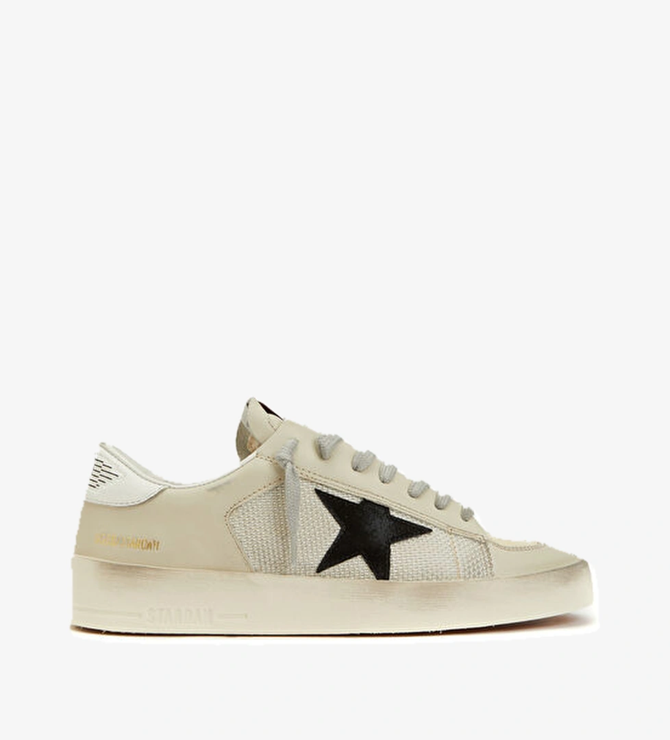 Golden Goose Stardan Krem Kadın Deri Sneaker model görseli