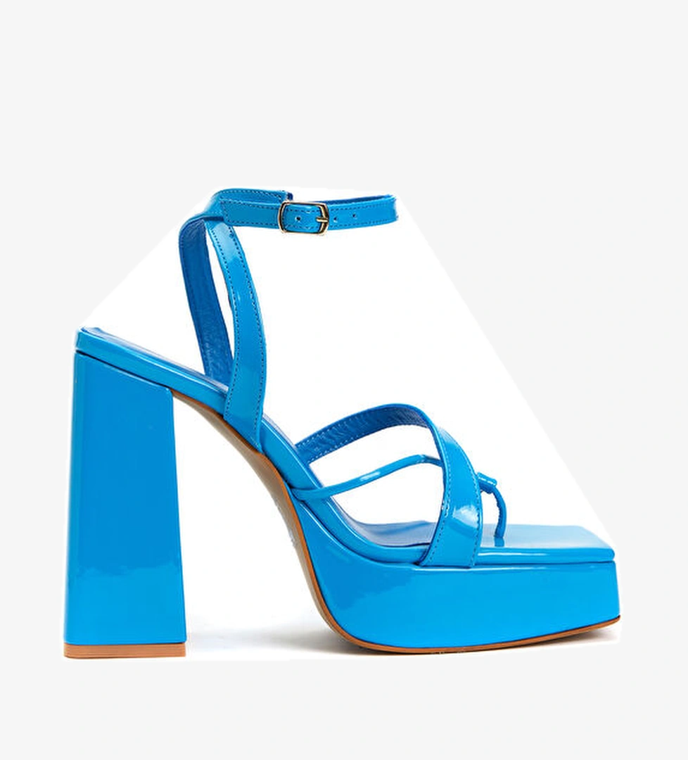 Divarese Mavi Kadın Deri Sandalet model görseli