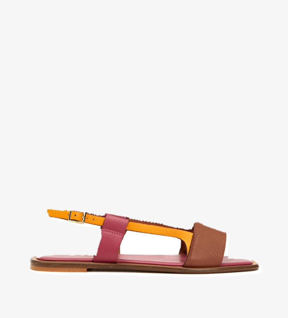 Divarese Divarese Pembe Sari Sarı Pembe Kadın Deri Sandalet Beymen'de! Pembe Sari - 1. görsel