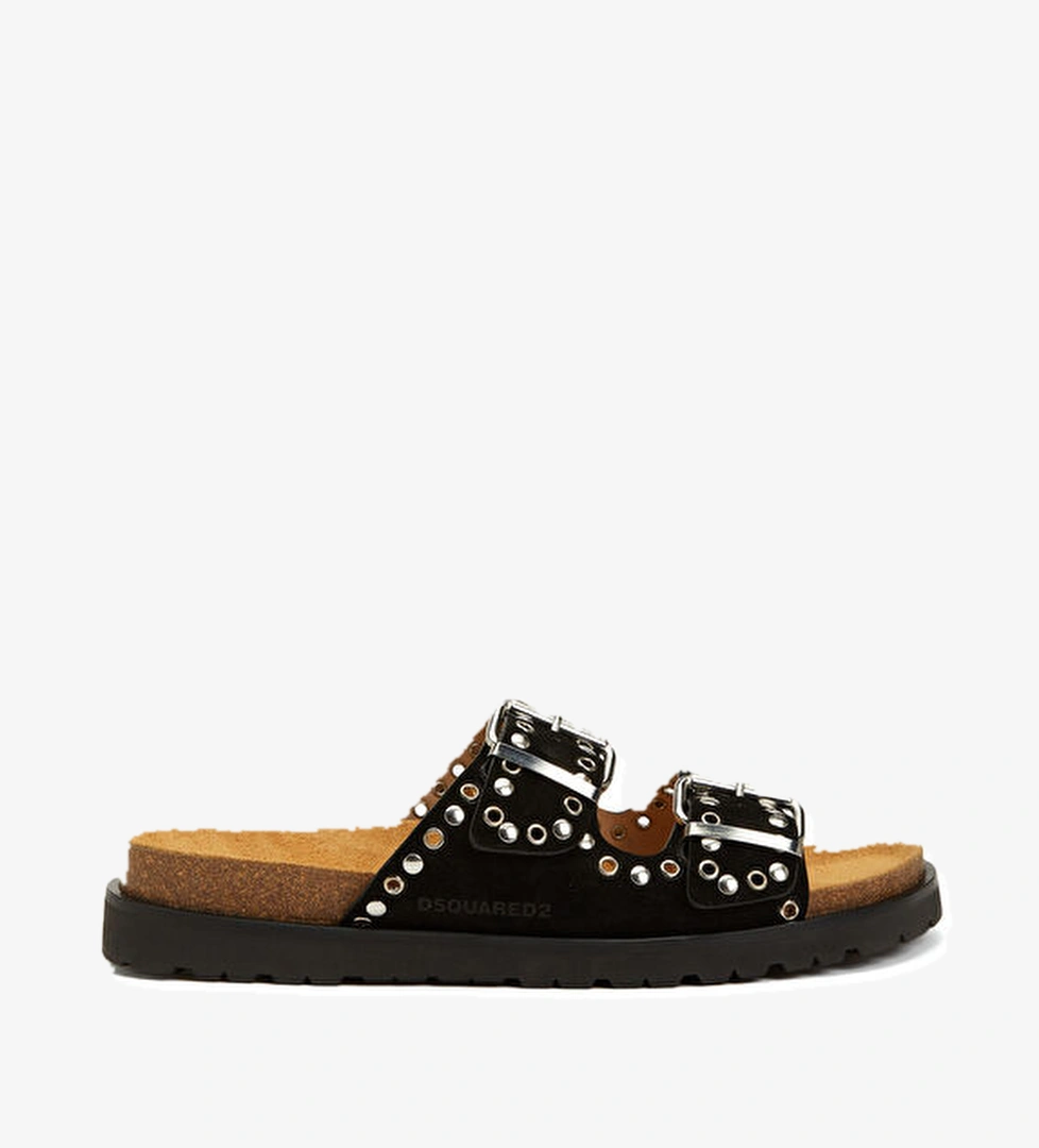 Dsquared2 Gothic Grunge Siyah Erkek Deri Terlik model görseli