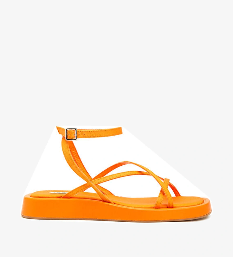 Gia Borghini Rosie 16 Turuncu Kadın Deri Sandalet model görseli