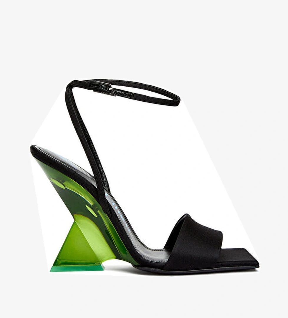 The Attico Siyah Yeşil Kadın Sandalet model görseli