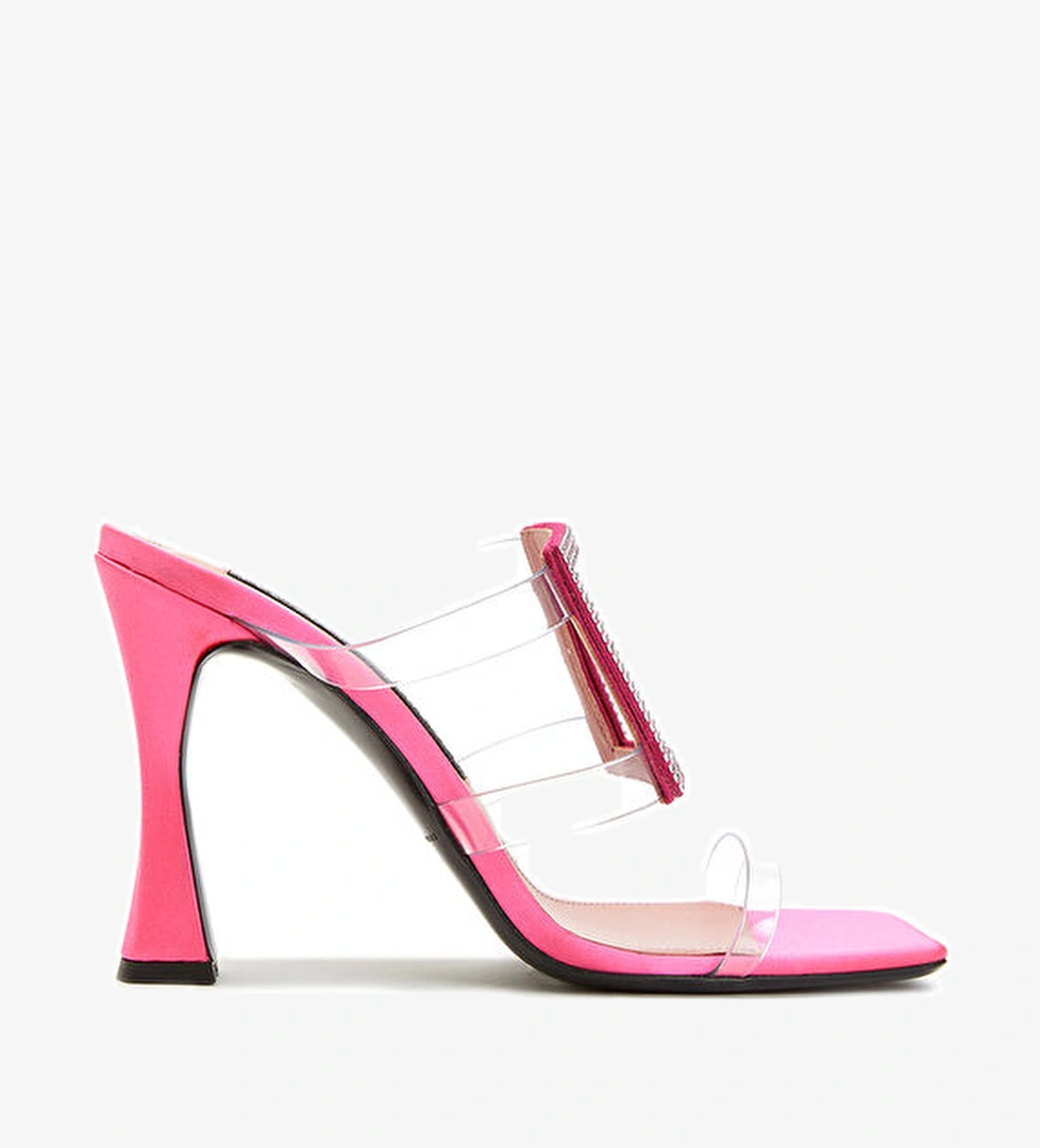 Les Petits Joueurs Pembe Taşlı Çerçeve Detaylı Kadın Terlik model görseli