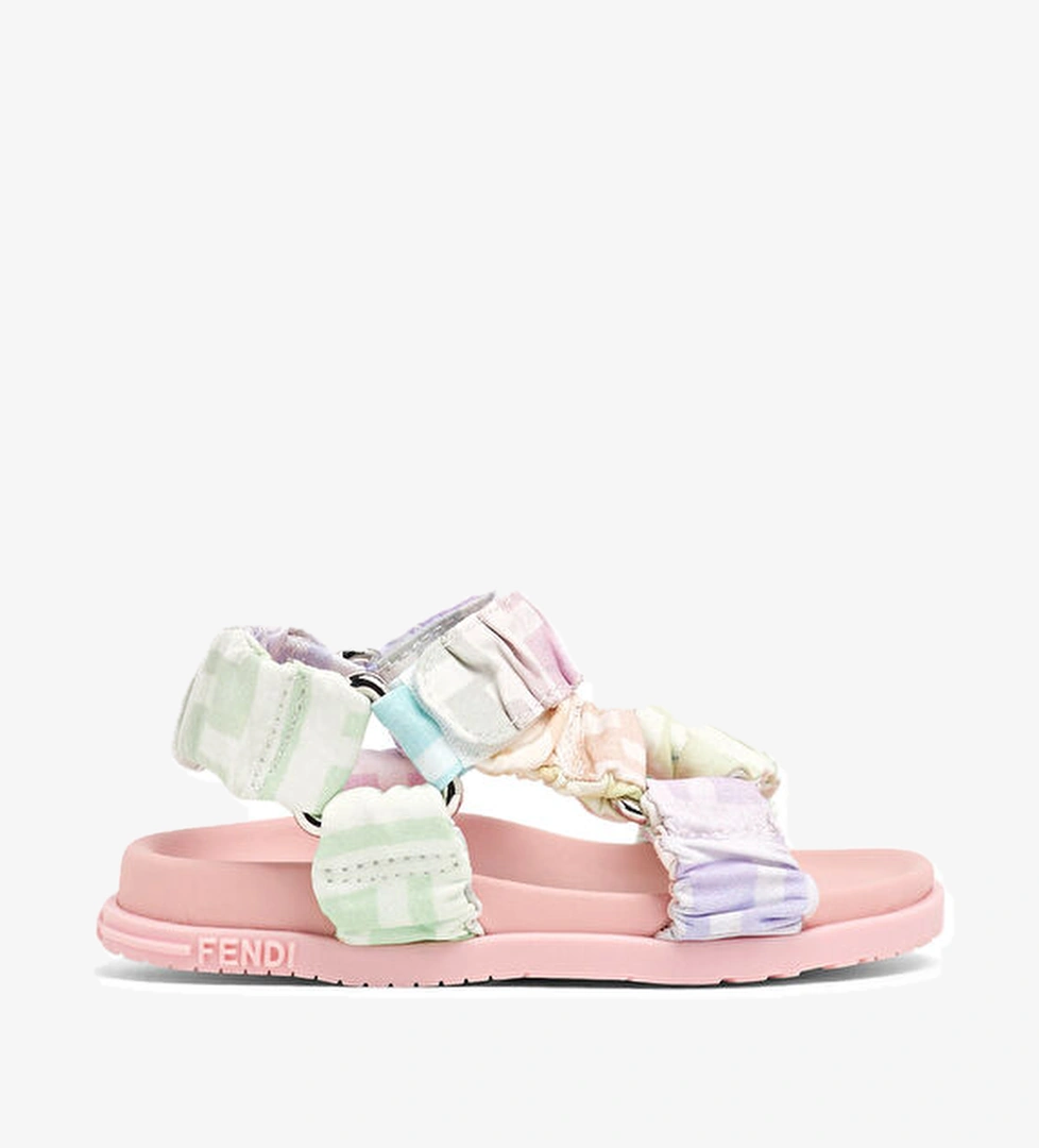 Colorblocked Desenli Kız Çocuk Sandalet - Görsel 1